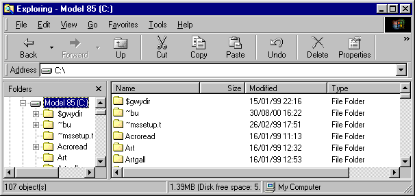 Windows Explorer window