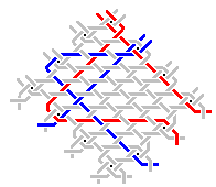 Half stitch diamond