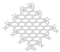Half stitch diamond