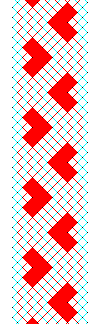Red & yellow hearts lace pattern