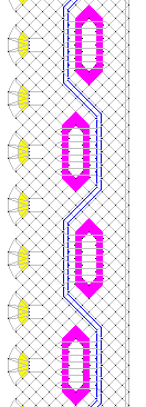 Wide wavy lace pattern