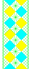 Checkerboard lace pattern