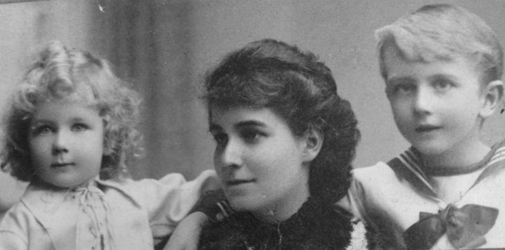 Florence Barclay and her two sons, Guy (left) and Cyril (right)