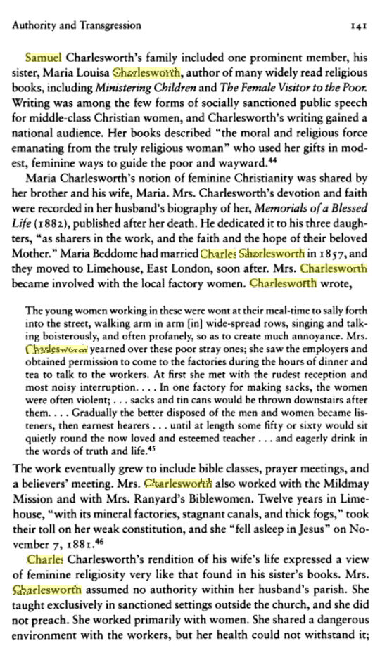 Maud Charlesworth's marriage