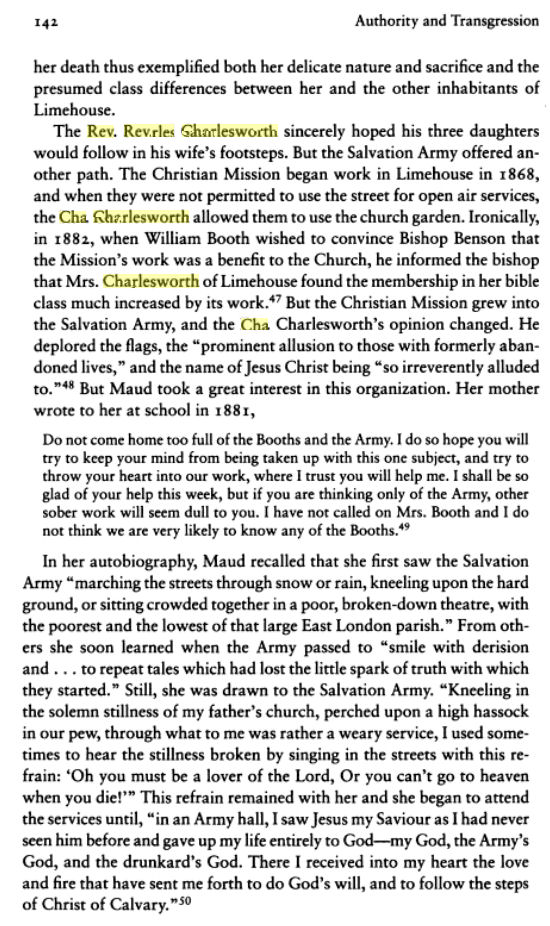 Maud Charlesworth's marriage