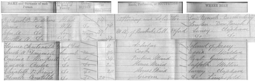 census for Richard Boswell Beddome