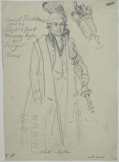 drawing of Samuel Beddome