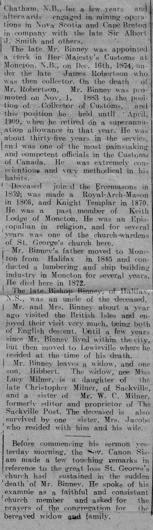 Irwin Binney obituary