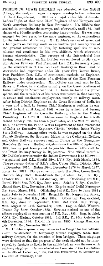 Institution of Civil Engineers Obituary