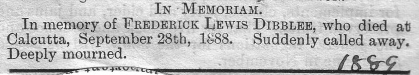 Announcement of death