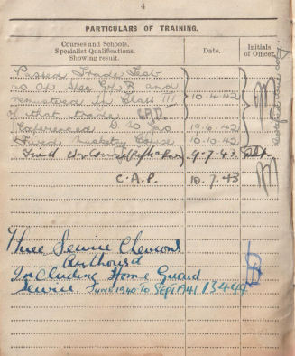 David Dibblee army record