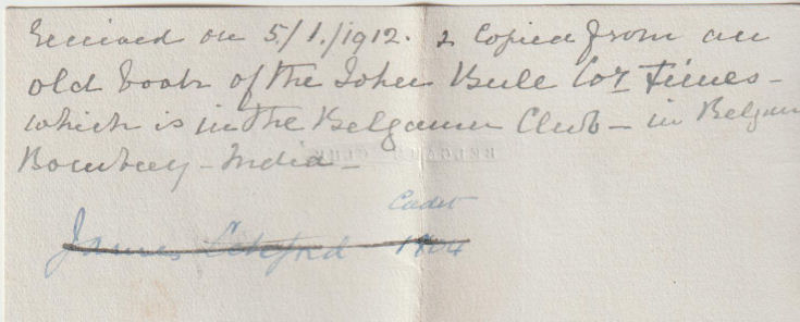 George Eckford's first marriage