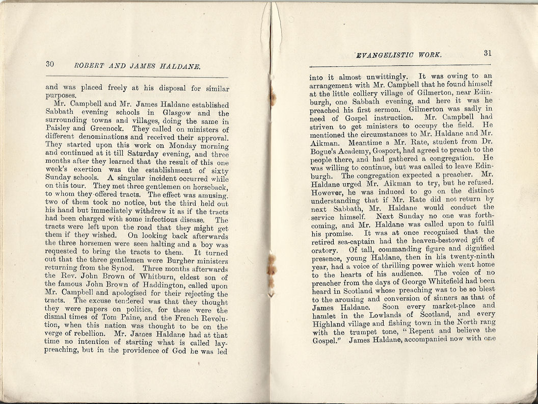 Robert and James Haldane booklet