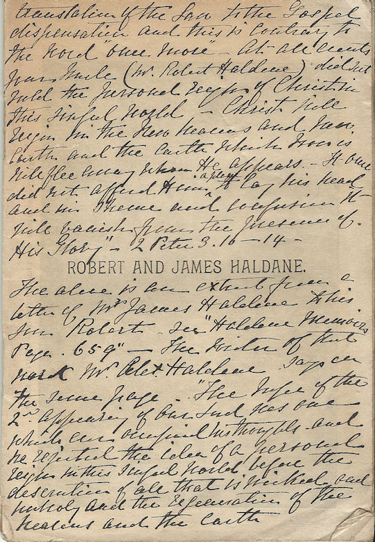 Robert and James Haldane booklet