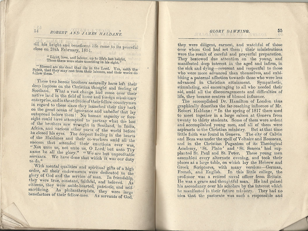 Robert and James Haldane booklet