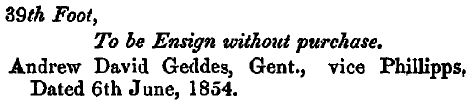 Andrew David Geddes to Ensign