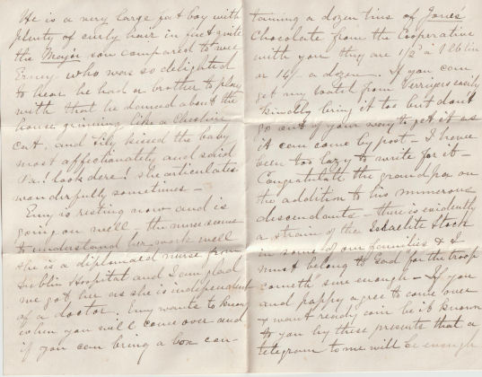 Letter from Andrew Geddes