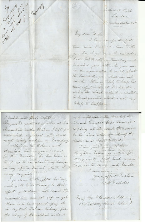 Letter from Andrew Geddes