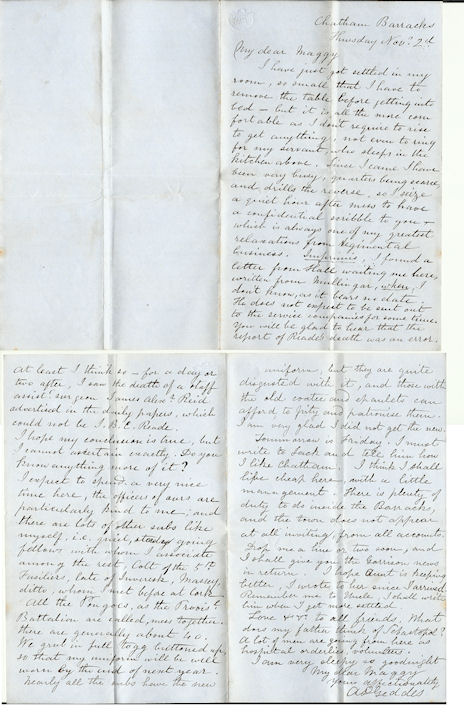 Letter from Andrew Geddes