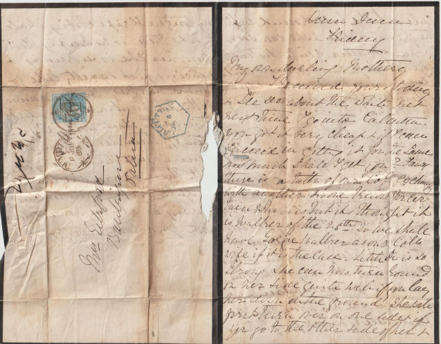 Letter from Emily Geddes to mother