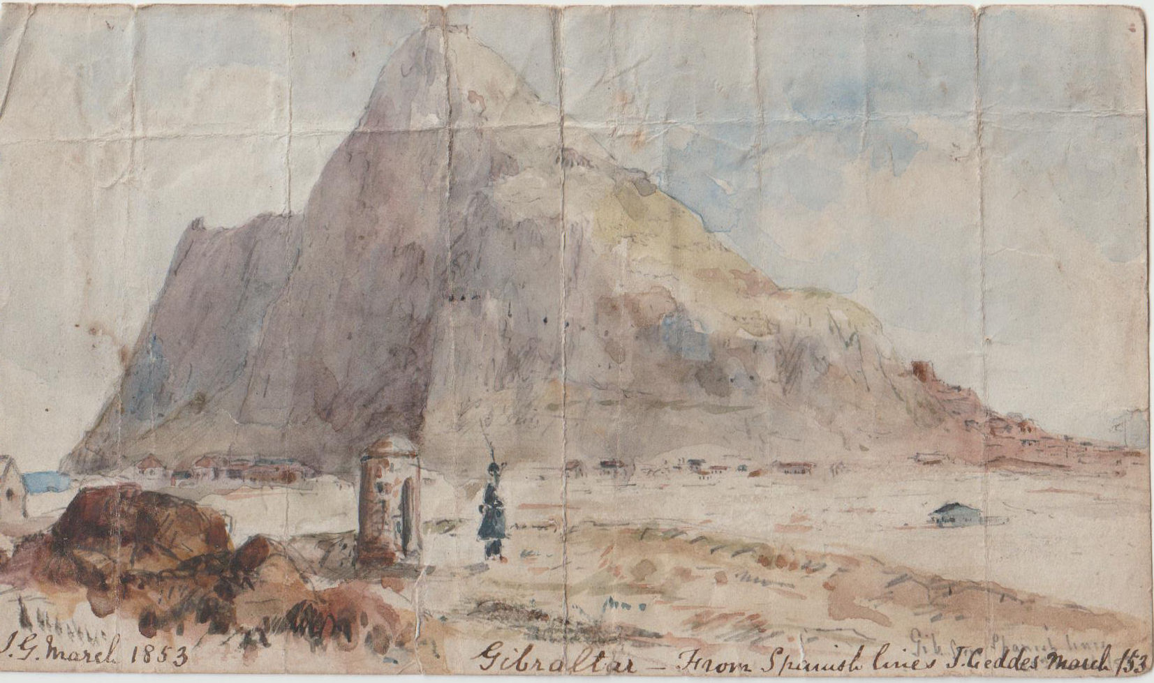 drawing of Gibraltar 1853