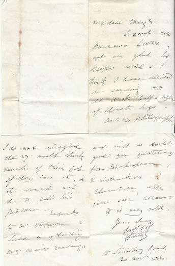 Letter from John Geddes IV