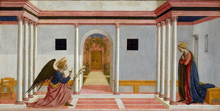 c.1445 The Annunciation by Domenico Veneziano  (c.1410-1461)