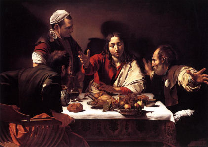 1601-02 Supper at Emmaus by Caravaggio (1571-1610)