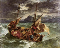 1854 Christ on the Lake of Gennezaret by Eugene Delacroix (1798-1863) 1854 Christ on the Lake of Gennezaret by Eugene Delacroix (1798-1863)