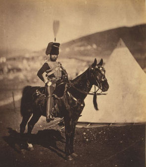 Cornet Henry John Wilkin who survived the Charge of the Light Brigade, taken by Roger Fenton, 1855