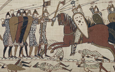 The Battle of Hastings, from the Bayeux Tapestry, 1070s