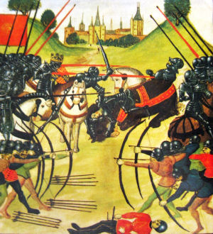 Battle of Tewkesbury, from a Ghent manuscript, late 15th century