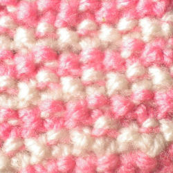 Two colours, moss stitch, double rows