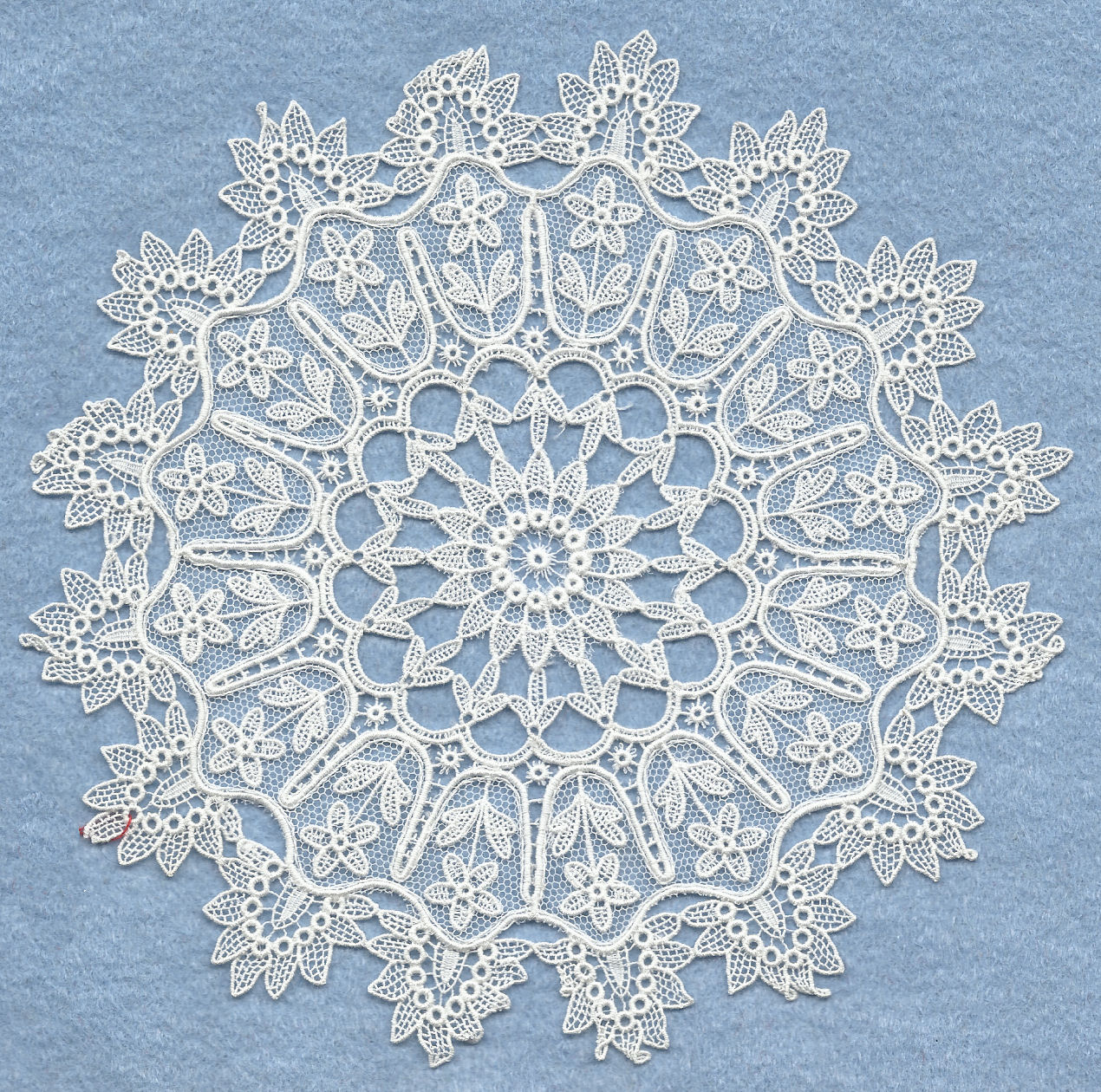 Embroidered lace
