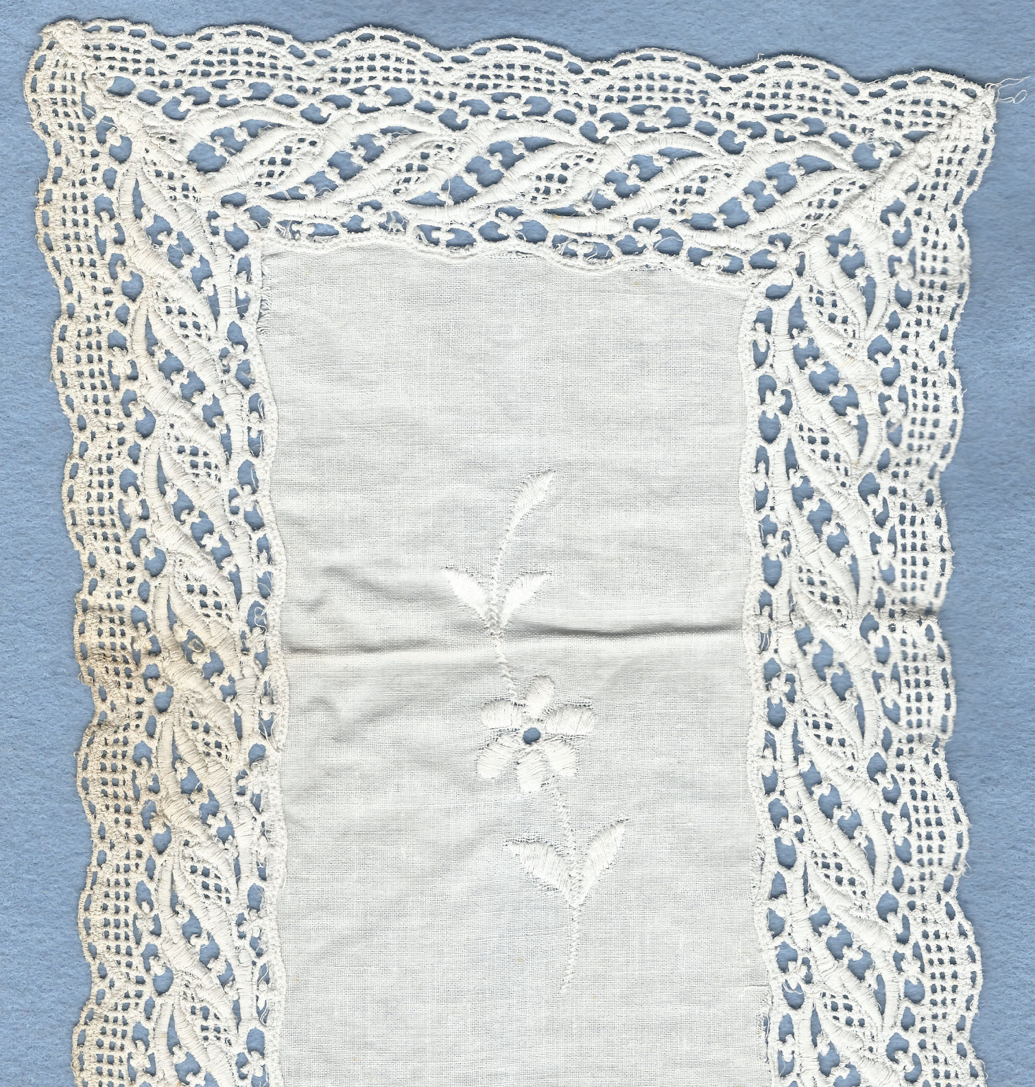 Schiffli machine lace - mat