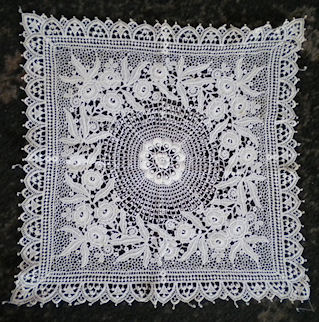 Schiffli machine lace - mat