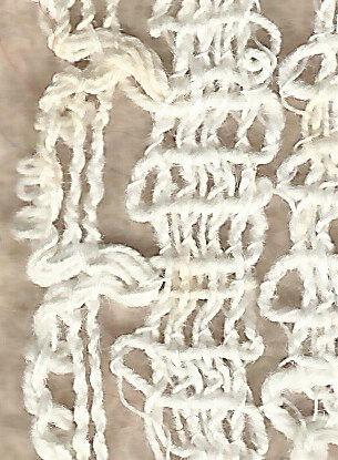 Machine-made lace - cloth stitch