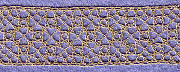 Torchon rose and line ground