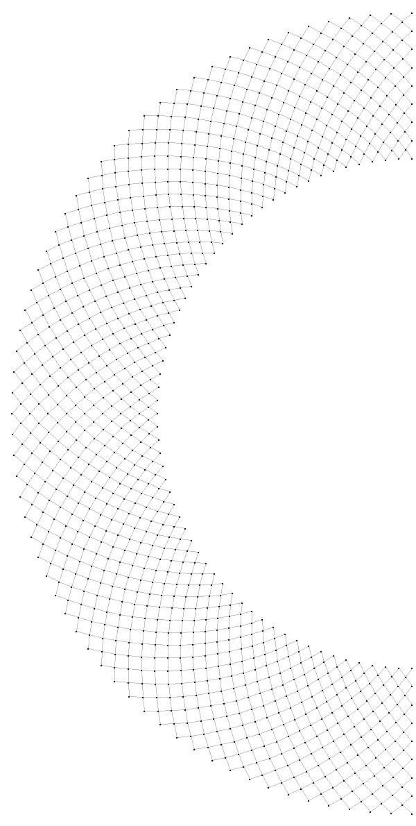 Bobbin lace grid