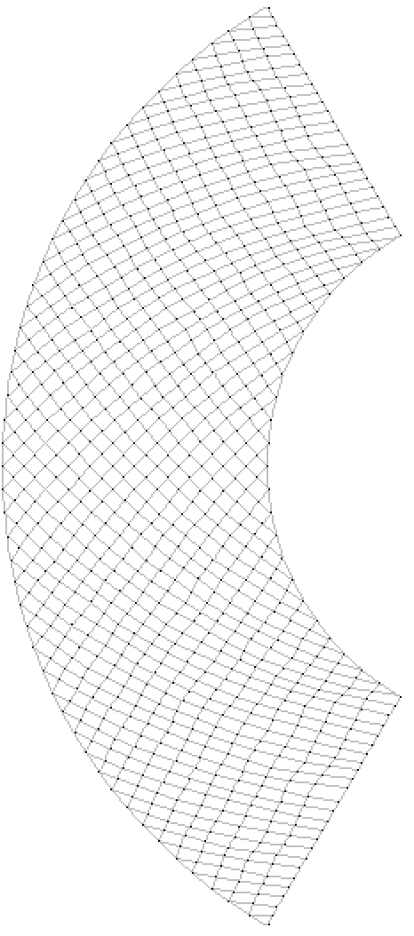 Bobbin lace grid