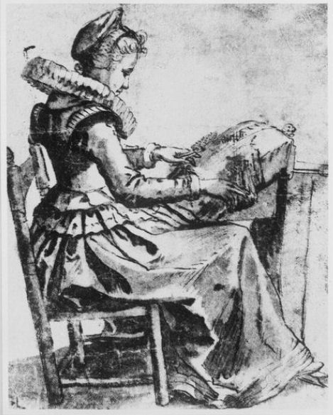 Lacemaker by Hendrick Goltzius