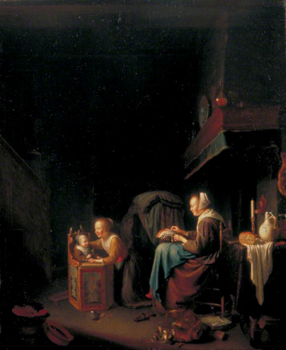Lacemaker by Pieter Cornelisz van Slingelandt