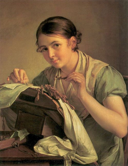 Lacemaker by Vasili Andreevich Tropinin