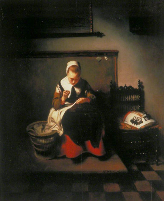 Lacemaker by Nicolaes Maes
