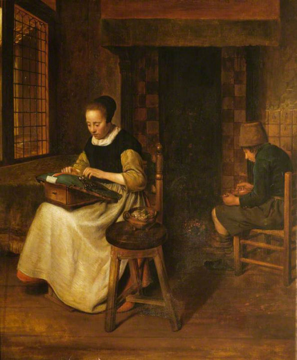 Lacemaker by Quiringh van Brekelenkam