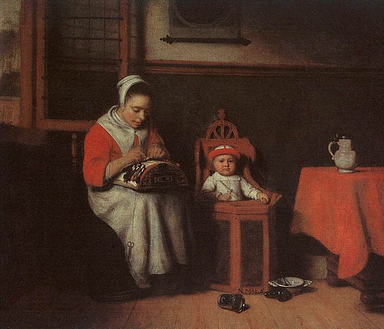 Lacemaker by Nicolaes Maes