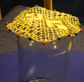 lace on jar