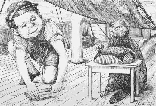 Lacemaking beaver in Hunting of the Snark