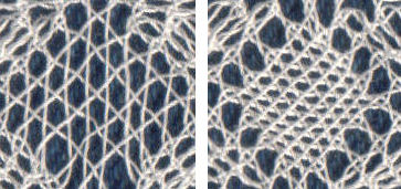 Ground diamond and conventional diamond - cloth stitch