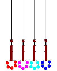 Cloth stitch with pin in middle